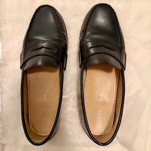 Cole Haan Black Leather Penny Loafers
